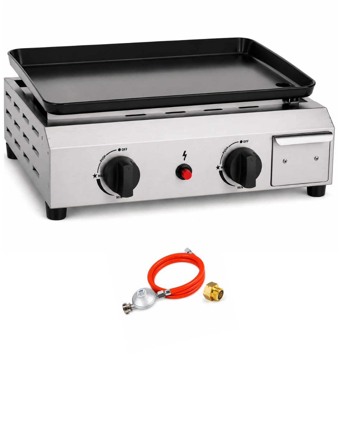 Gasgrill 2/3 Brenner, Tischgrill mit Grillen Braten, Kochen, Campinggrill, Tragbarer Picknickgrill BBQ