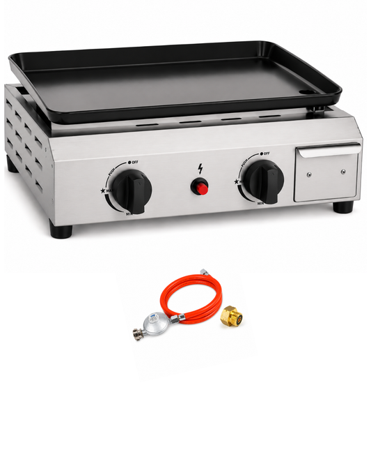 Gasgrill 2/3 Brenner, Tischgrill mit Grillen Braten, Kochen, Campinggrill, Tragbarer Picknickgrill BBQ