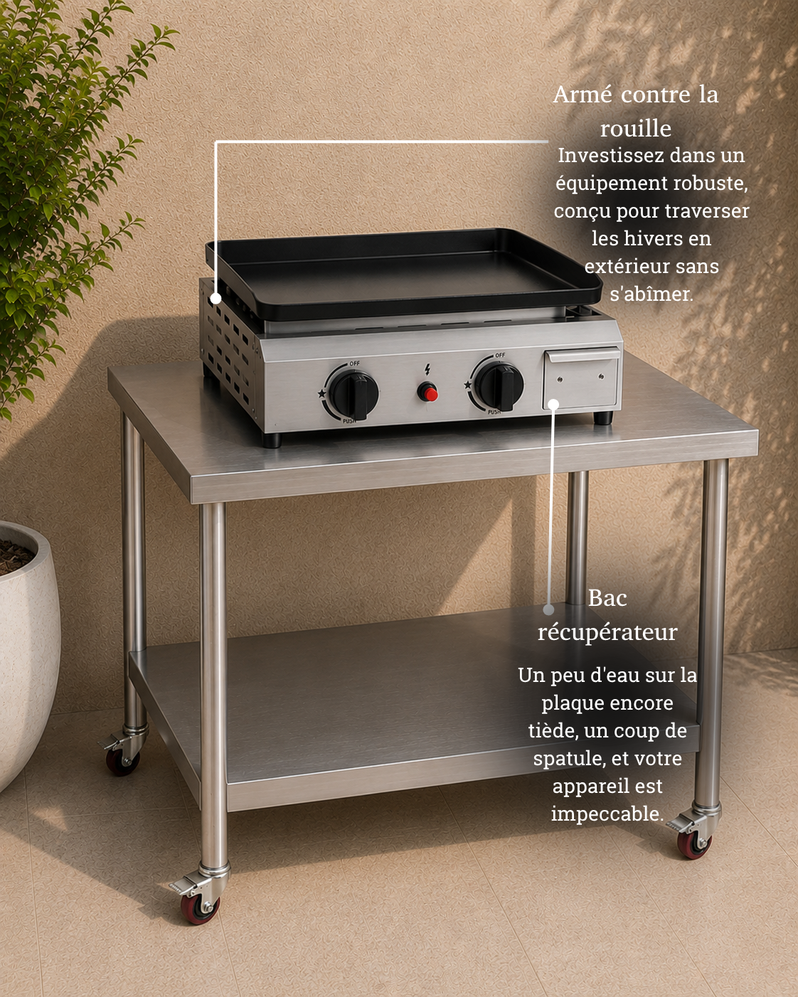 Plancha Gaz 2 Brûleurs - Pack La Signature
