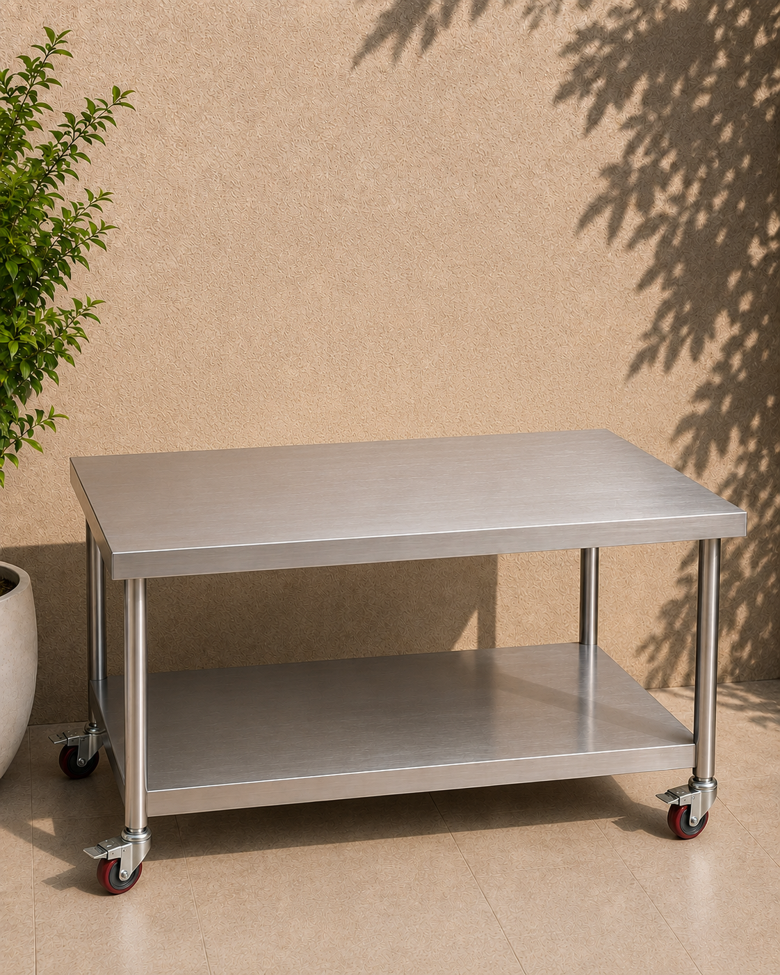 Chariot Plancha Inox 60x91cm