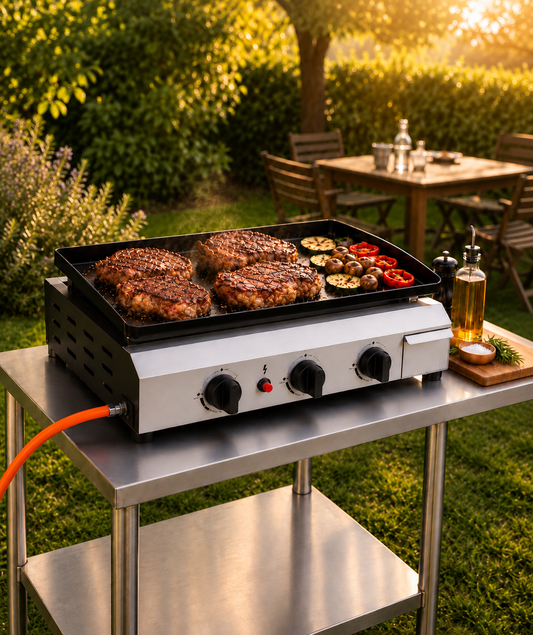 Plancha Gaz 3 Brûleurs - Pack La Conviviale