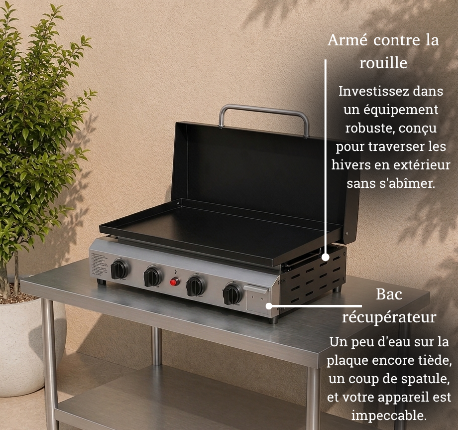 Plancha Gaz 4 Brûleurs - Pack L'Imposante